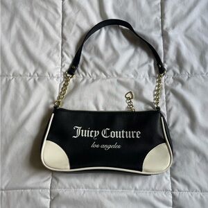 Juicy Couture Fashionista Sports Shoulder Bag Black and White Two Tone